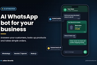 create an ai whatsapp chatbot for your business catalog and orders