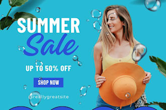 trendy summer fashion poster design