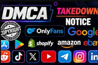 takedown delete remove instagram, facebook, tiktok, youtube, google by dmca