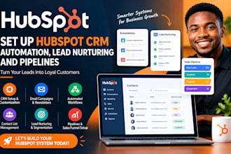 set up hubspot CRM automation, lead nurturing and pipelines