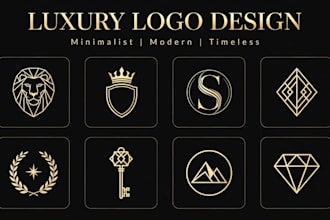 design 3 modern minimalist luxury business logo
