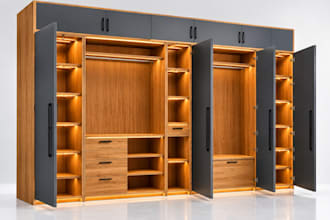 create 3d furniture cad models, solidworks assemblies, and cnc files