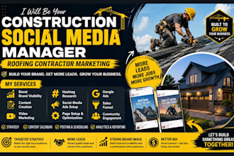 be your construction social media manager roofing contractor marketing