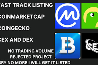 list your new token or coin on cmc coingecko dex and cex exchange