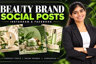 design social media posts for beauty brands