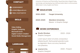 design a professional ats friendly resume and CV