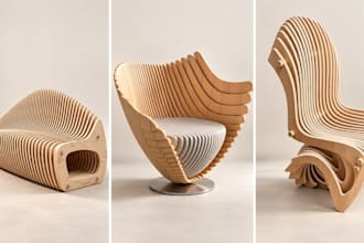 design parametric furniture, cnc joinery, cutting files and technical drawings