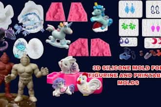 design silicone molds for resin mold figurines toys miniatures and collectibles