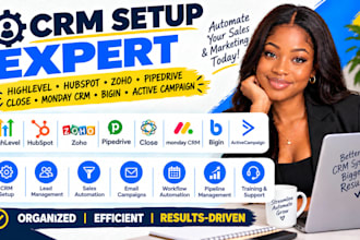 setup highlevel hubspot zoho pipedrive close monday CRM bigin activecampaign