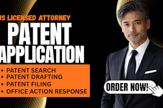 provide US patent application and uspto patent attorney services