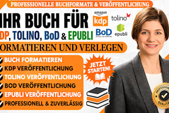 ihr buch für KDP, tolino, bod und epubli formatieren und verlegen