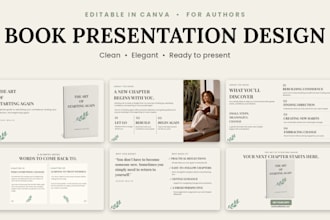 design a professional book presentation in canva