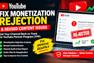 fix youtube monetization rejection and reused content issues