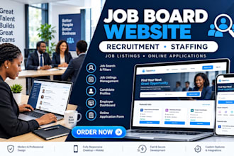 develop job description website staffing  website recruitment  job board website