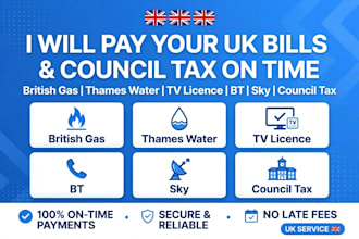pay your UK bills and council tax on time
