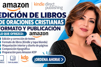 editar, corregir y maquetar tu libro de oraciones cristianas para amazon KDP