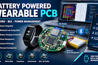 design battery powered wearable pcb with sensors and ble