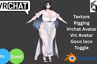 create custom vrchat furry avatar, nsfw avatar, fursona, vr avatar, vrc avatar