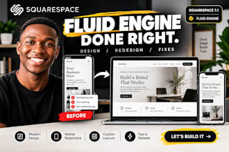 design or redesign your squarespace website with fluid engine