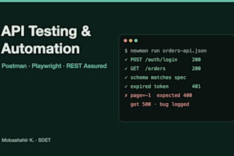 do API testing and automation with postman or playwright