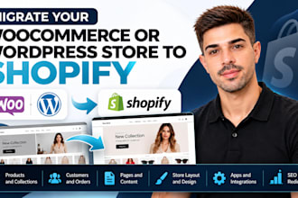 migrate your woocommerce or wordpress store to shopify