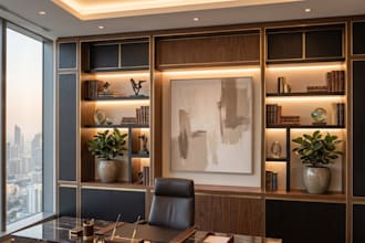 design realistic executive zoom virtual background