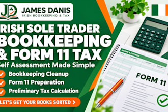 do your irish sole trader bookkeeping and annual self assessment form 11 return