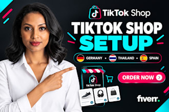create tiktok shop germany thailand spain setup and integration products listing