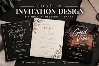 design a modern invitation card