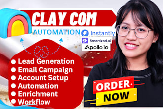 setup clay com, apollo io, hubspot crm, n8n, clay automation, instantly ai
