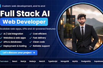 develop a custom website with frontend and backend development