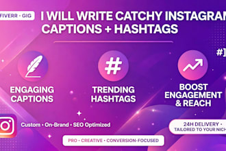 catchy instagram captions and hashtags