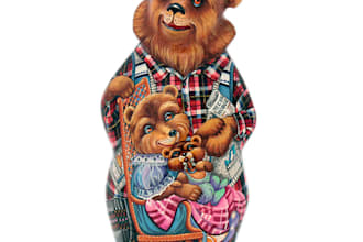 create wooden bear souvenir