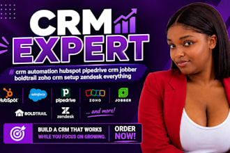 crm automation hubspot pipedrive crm jobber boldtrail zoho crm setup zendesk
