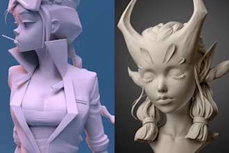 create high quality 3d model for 3d printing, sculpt 3d model character dnd