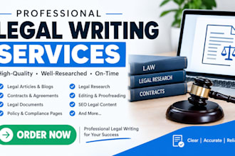 write professional legal content, legal blogs, and SEO legal writing