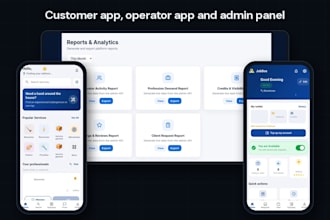 build a flutter home services marketplace app with a laravel admin panel