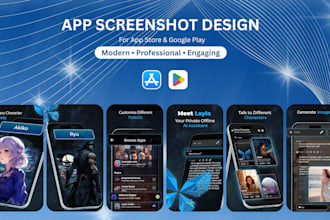 design app store screenshots and play store screenshot