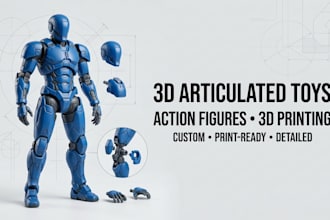create 3d articulated toys and action figure models for 3d printing