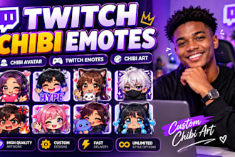 draw twitch chibi emotes, chibi avatar, twitch emotes and chibi art