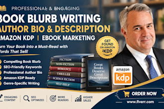write book blurb writing author bio amazon kdp marketing description