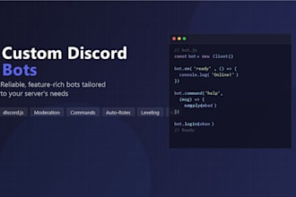 build a custom discord bot with commands, moderation, and automation