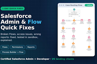 be your salesforce admin and flow expert for quick fixes