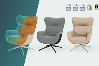 create optimized gltf or glb 3d models for shopify ar