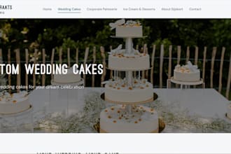 design wix wedding cake designer website wix cake business portfolio website