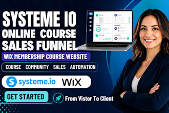 build systeme io course sales funnel systeme io landing page wix online course