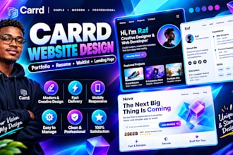 build carrd portfolio personal website carrd waitlist resume landing page design