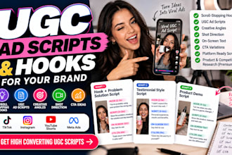 write scroll stopping ugc ad scripts and hooks for your brand