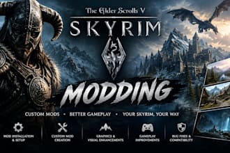 create edit or port custom skyrim mod weapon and armor or fallout 4 game mods