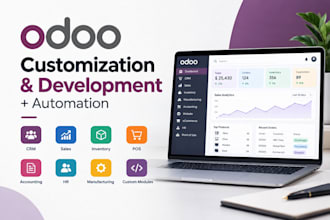 customize odoo erp, develop custom modules and automate workflows